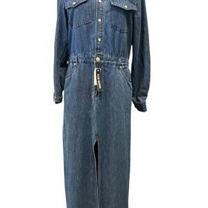 Steve Madden Dark Blue Long Sleeve Denim Dress